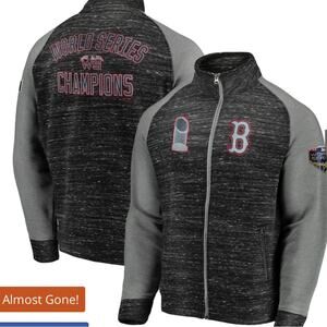 Majestic Black Boston Red Sox 2018 World Series Champs Podium Jacket SZ Medium